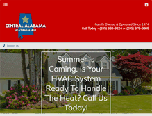 Tablet Screenshot of centralalabamaheatingandair.com